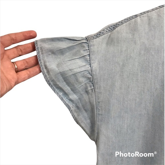 LILY EDELMAN / Blue Chambray Dress Size S - Picture 8 of 11